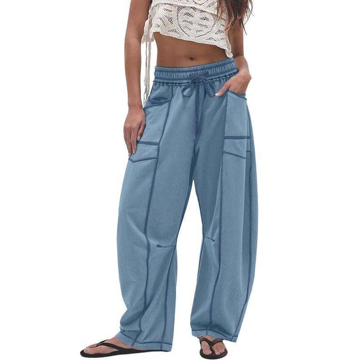 Ladies Comfortable Leisure Pants with Side Pockets Lune London