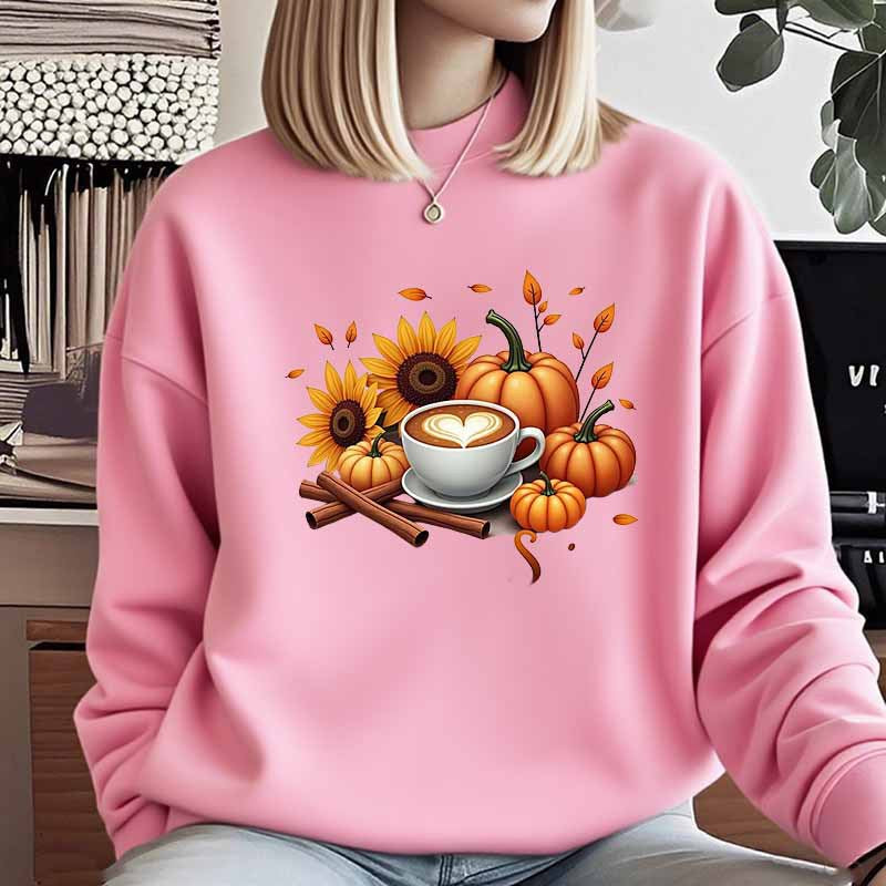 Sweatshirt pour femmes avec motif automnal et impression spéciale Chic & Stil
