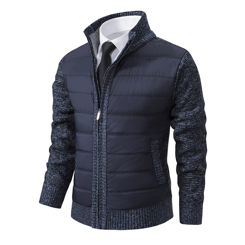 Hybrid quilted jacket for men with modern collar and elastic cuffs Lune London