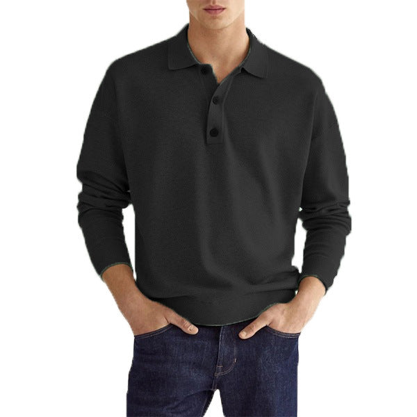 Elegant polo for men in breathable cotton blend with button placket Lune London