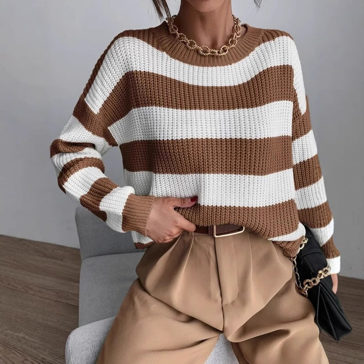 Casual knit sweater for women with a modern waffle pattern Lune London