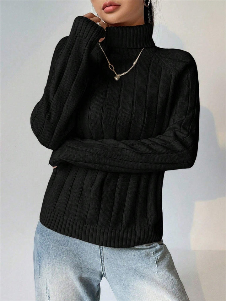 Lune London Women's Knit Sweater with High Collar