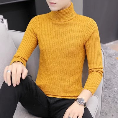Women's knitted sweater with high collar and ribbed pattern Lune London