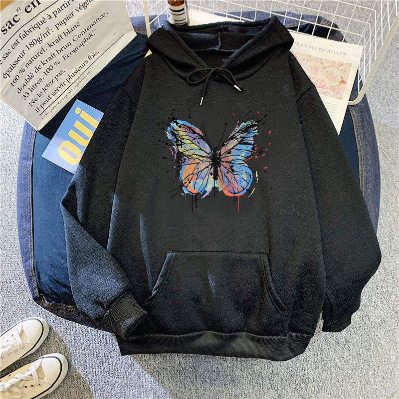 Women's hoodie with appealing butterfly design Chic & Stil