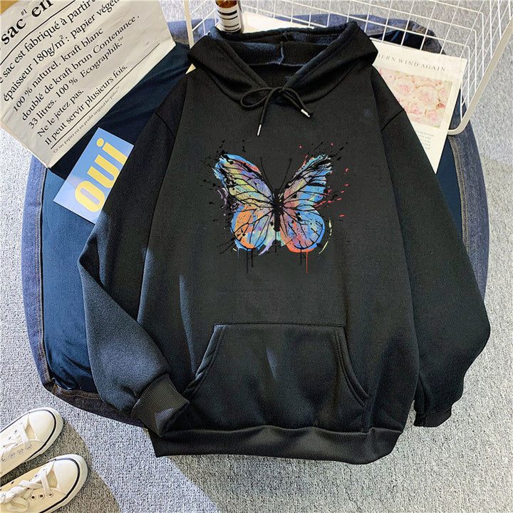 Women's hoodie with appealing butterfly design Chic & Stil