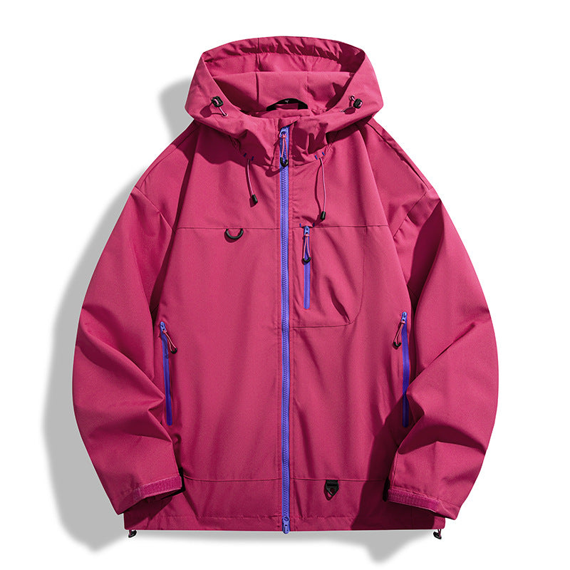 Waterproof outdoor jacket for men with hood and breathable inserts Lune London