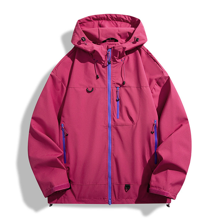 Waterproof outdoor jacket for men with hood and breathable inserts Lune London