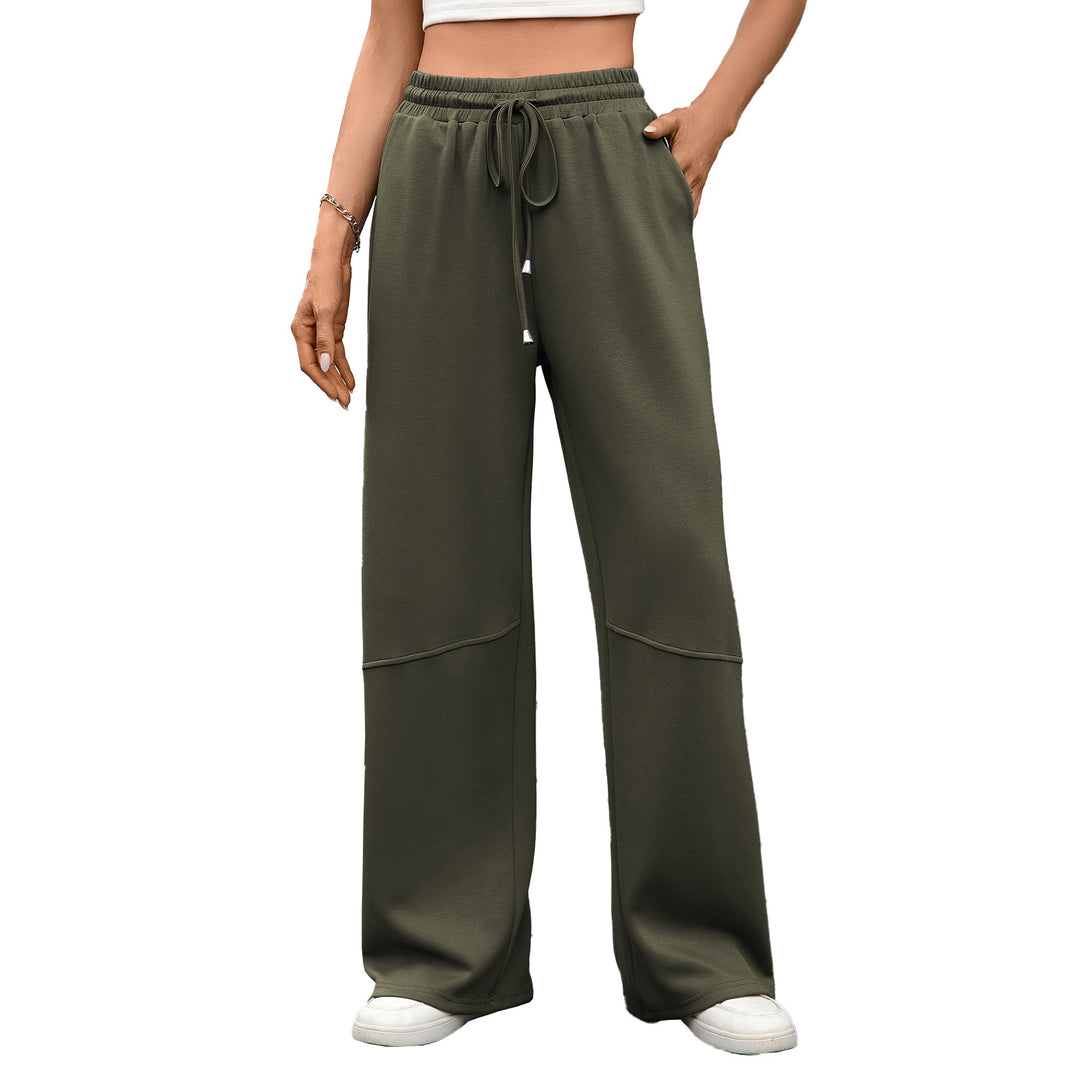 Loose leisure pants for women with elastic waist and side pockets Lune London