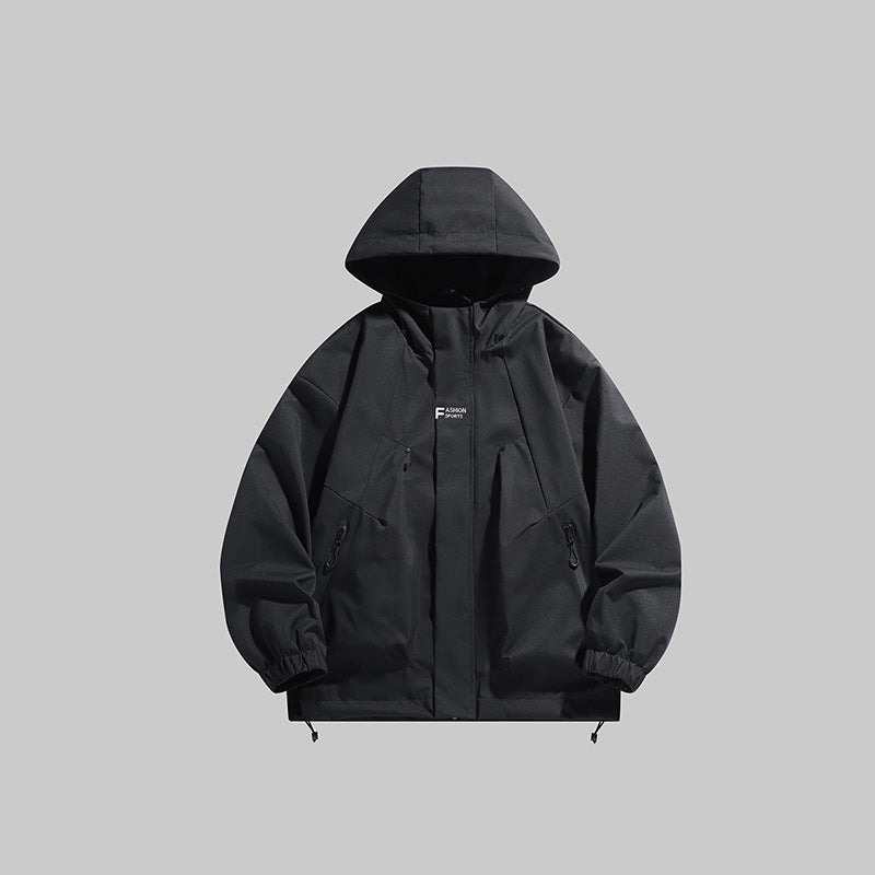 Men's Multifunctional Winter Jacket with Insulating Fleece Lining and Adjustable Hood Lune London