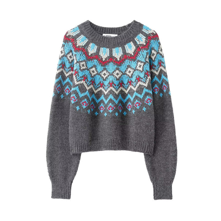 Pull en tricot pour femmes avec motif coloré Chic & Stil