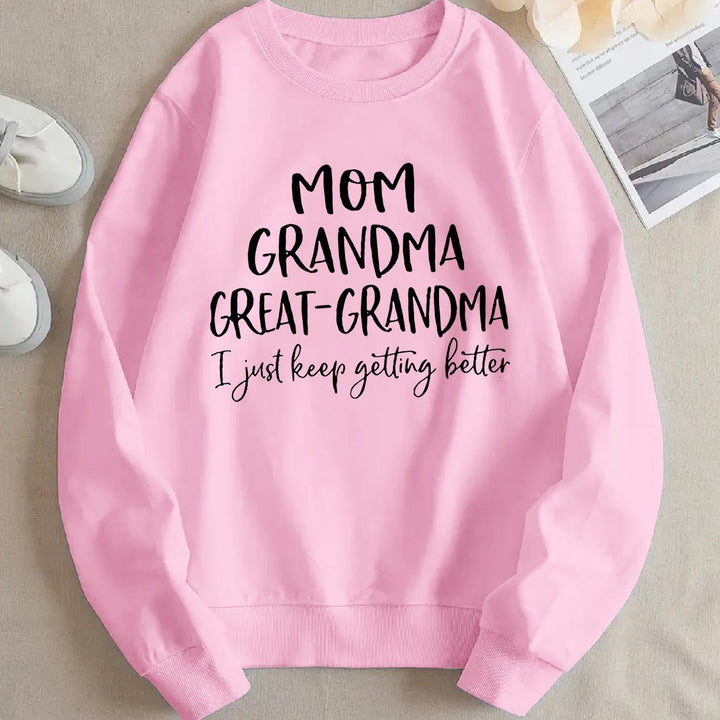 Sweat-shirt femme avec imprimé familial créatif et coupe confortable Chic & Stil