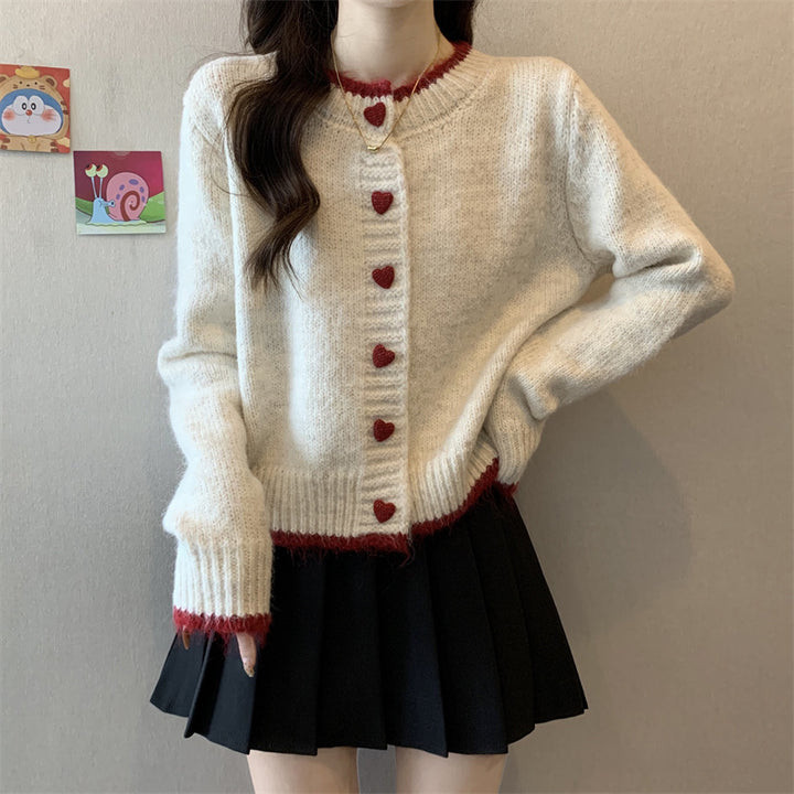 Gilet pour femmes avec boutons en forme de cœur Chic & Stil