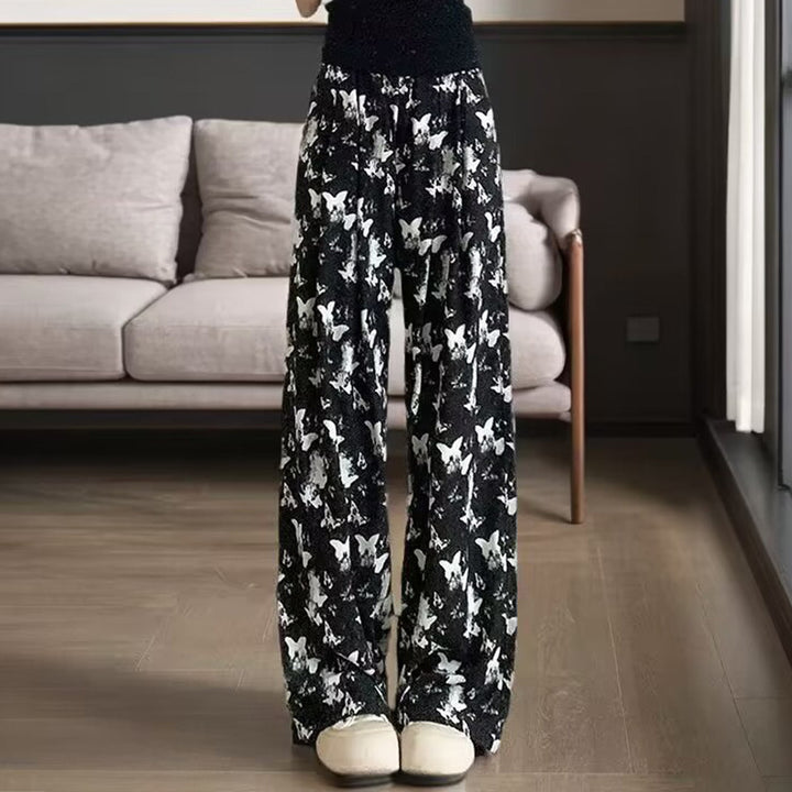 Ladies Comfortable Summer Pants with Butterfly Pattern Chic & Stil