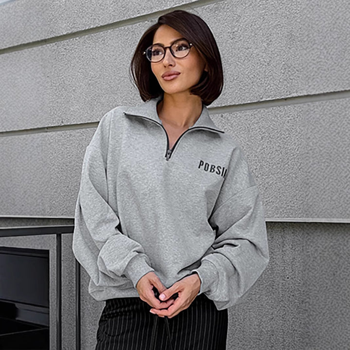 Ladies Oversized Chic Sweatshirt and Style