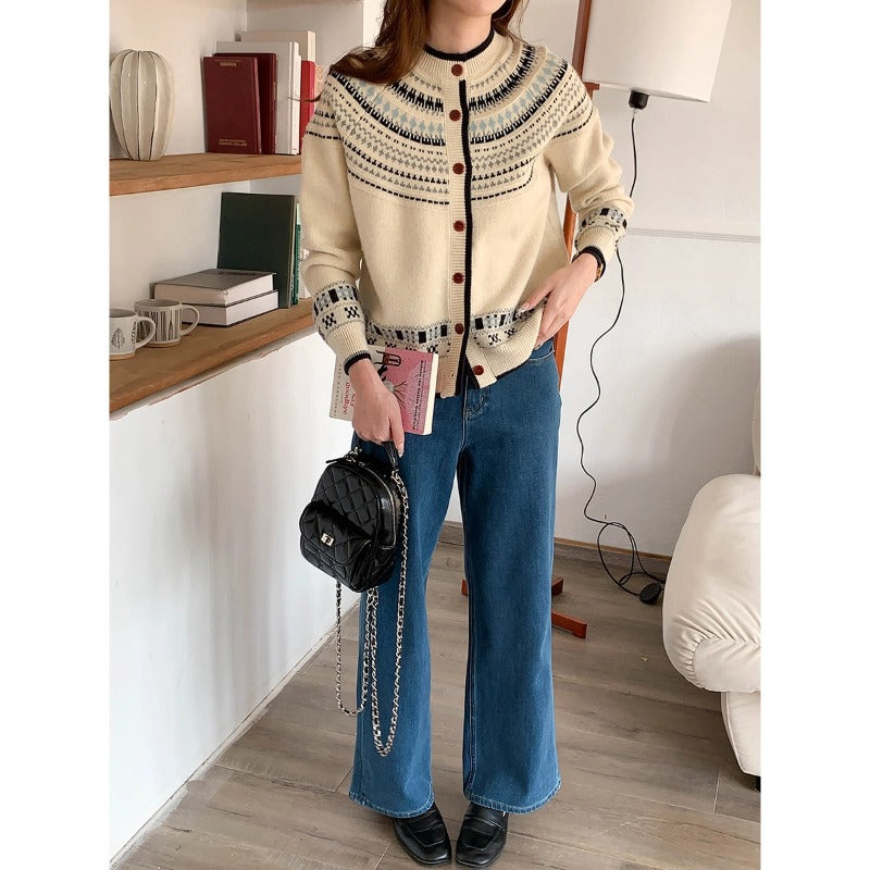 Women's High-Waist Jeans with Wide Leg Chic & Stil