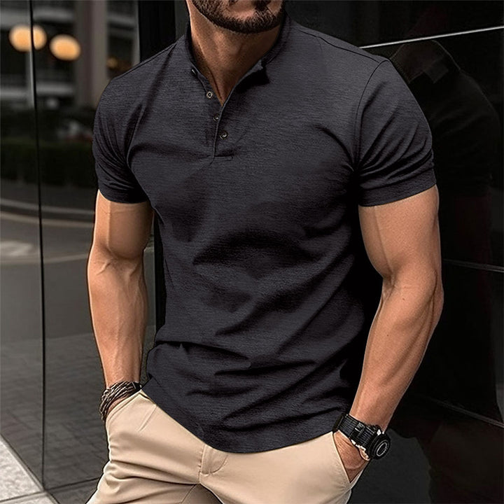 Men's Leisure Short Sleeve Henley Polo Lune London