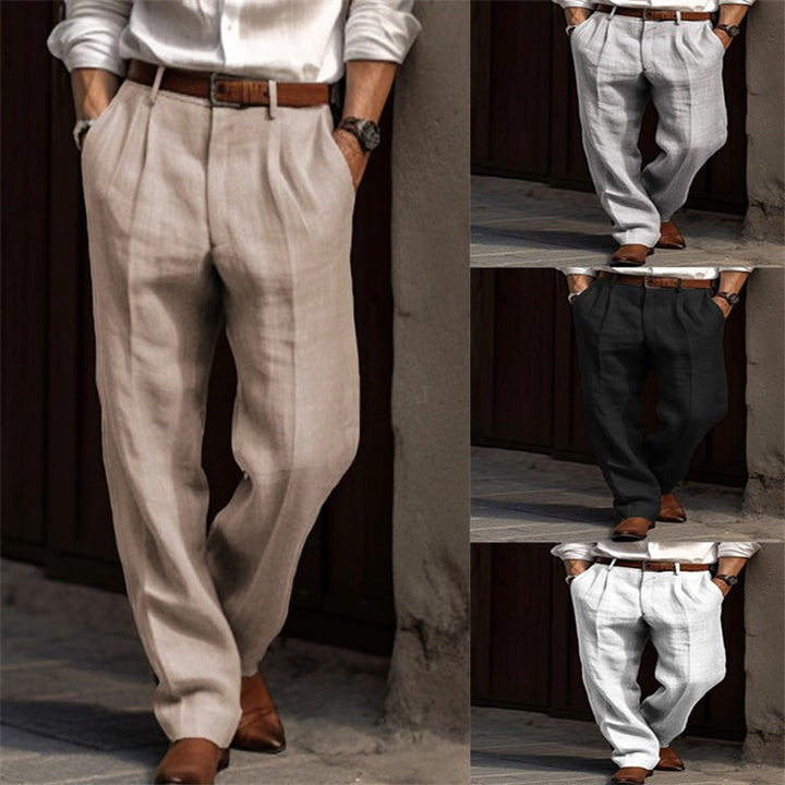 Elegant linen trousers for men with a comfortable fit Lune London
