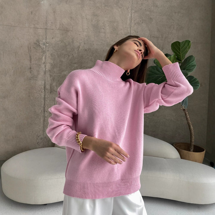 Elegant high collar sweater for women Lune London