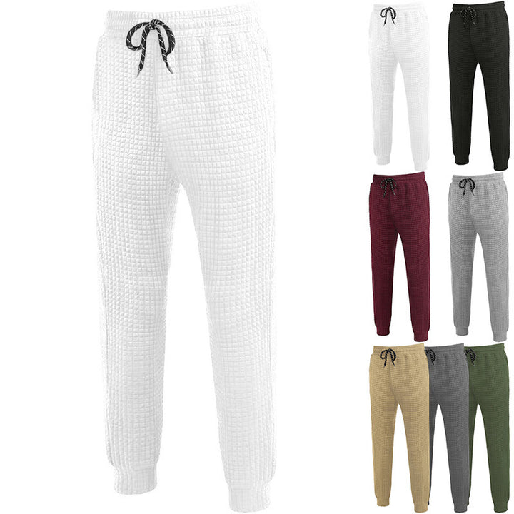 Lune London women's jogging pants with textured waffle fabric