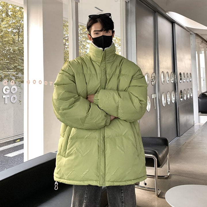 Oversized down jacket for men with high collar and elastic cuffs Lune London