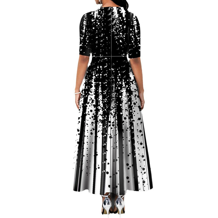 Maxi dress for women with creative splash pattern Lune London
