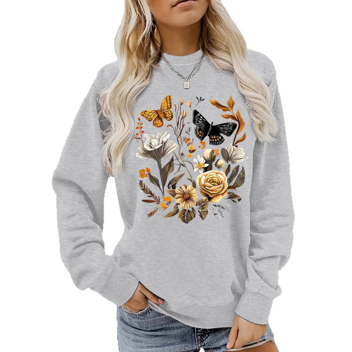 Sweat-shirt femme avec imprimé floral et coupe décontractée Chic & Stil