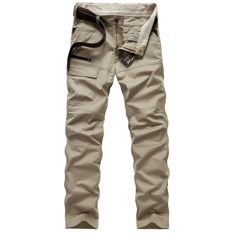 Multifunctional cargo pants for men with sturdy fabric and multiple zipped pockets Lune London
