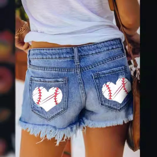 Shorts en denim déchirés pour femmes Chic & Stil