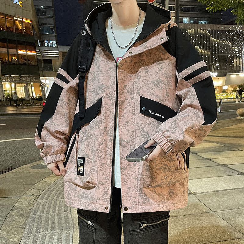 Urban windbreaker jacket for men with functional pockets Lune London