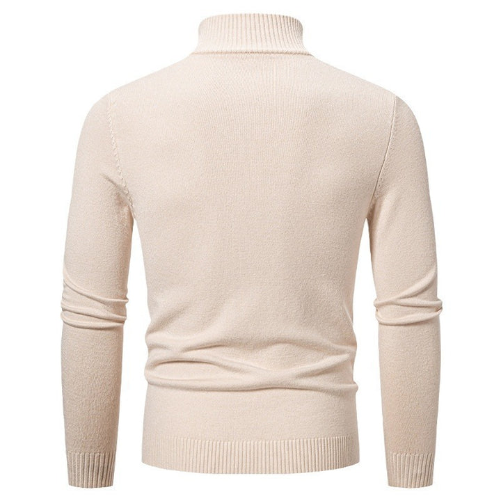 Men's sweater with high collar and zip Lune London