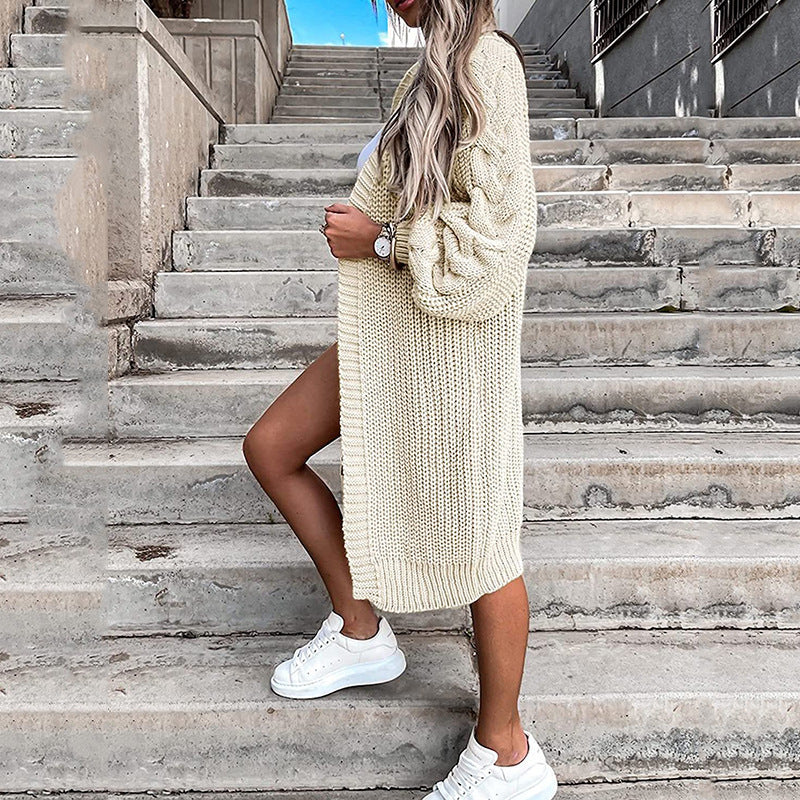 Knitted cardigan for women with voluminous sleeves Chic und Stil