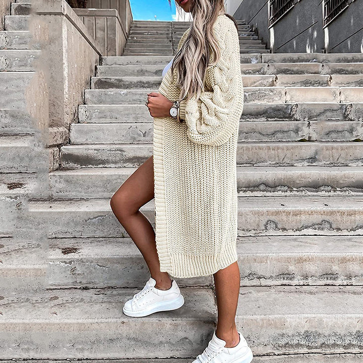 Knitted cardigan for women with voluminous sleeves Chic und Stil