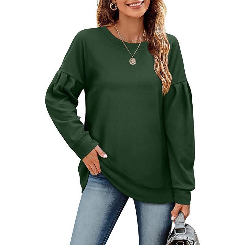 Casual sweater for women with a loose fit and trendy ruffled sleeves Lune London