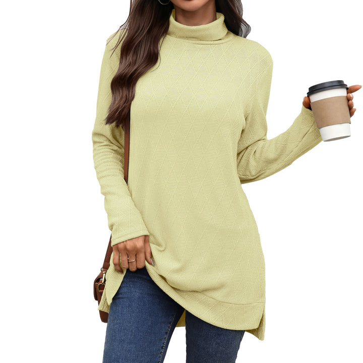 Ladies Long Sleeve Sweater with High Collar Lune London