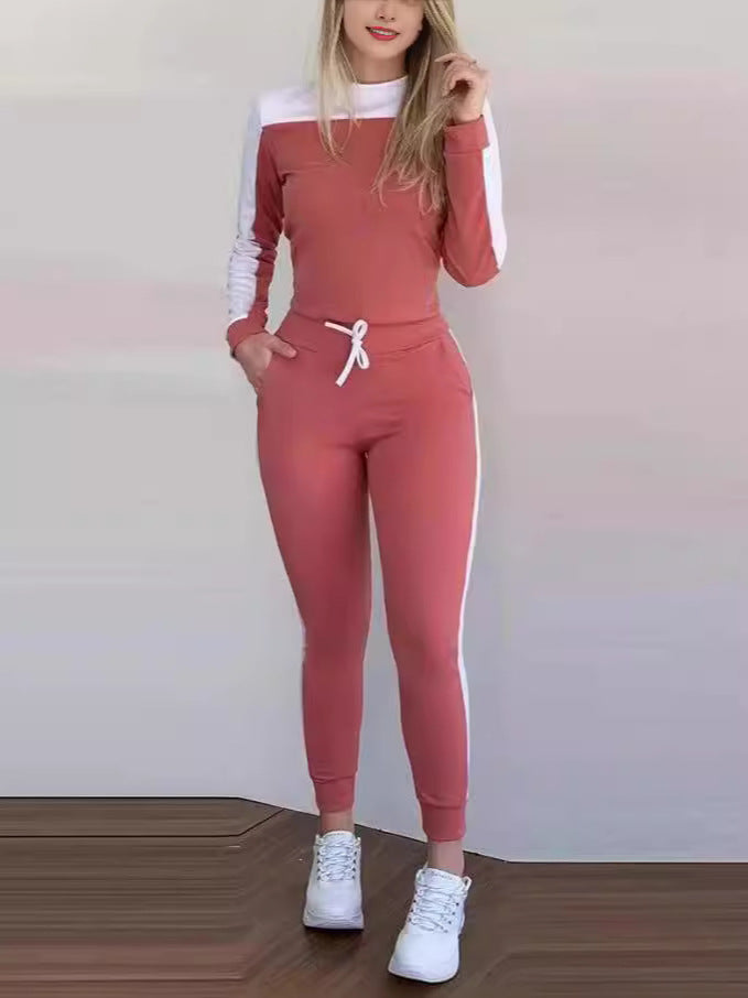 Women Sporty Jumpsuit with Removable Straps and Contrasting Side Stripes Lune London
