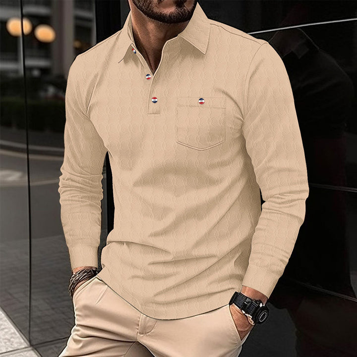Men's long sleeve T-shirt with structured pattern Lune London