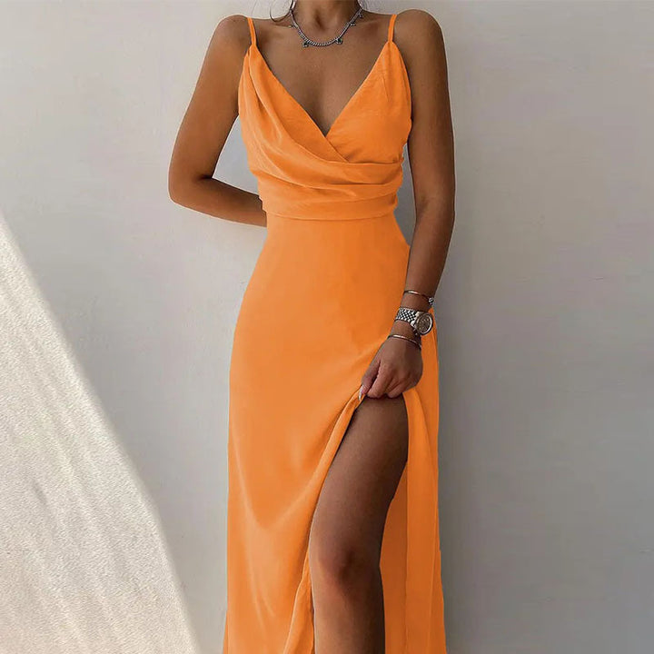 Elegant Maxi Dress with Boat Neck for Chic Women