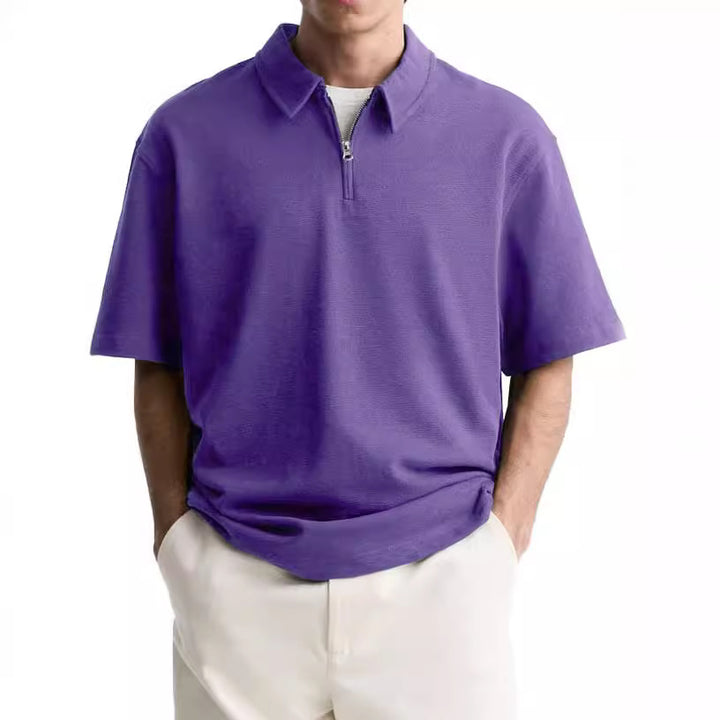 Men's polo with short zipper and high-quality fabric Chic and Style