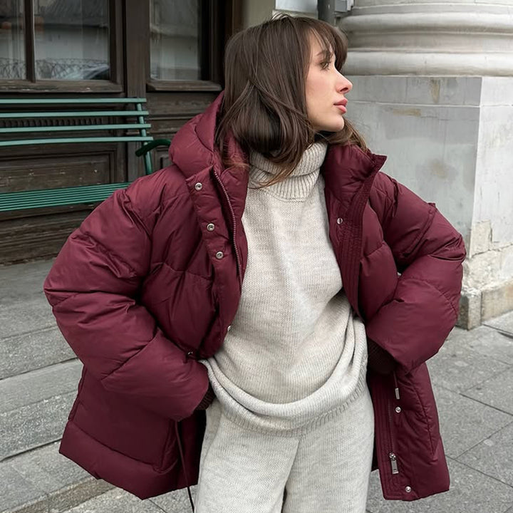Winter coat for women, stylish, lined, with adjustable belt Lune London