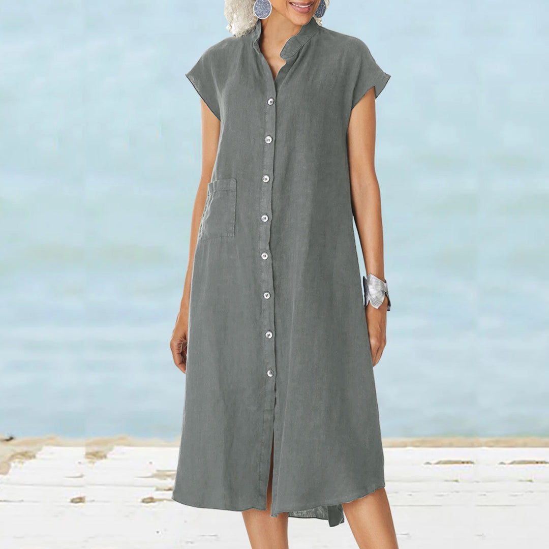 Shirt dress for women with functional pockets and airy cut Lune London