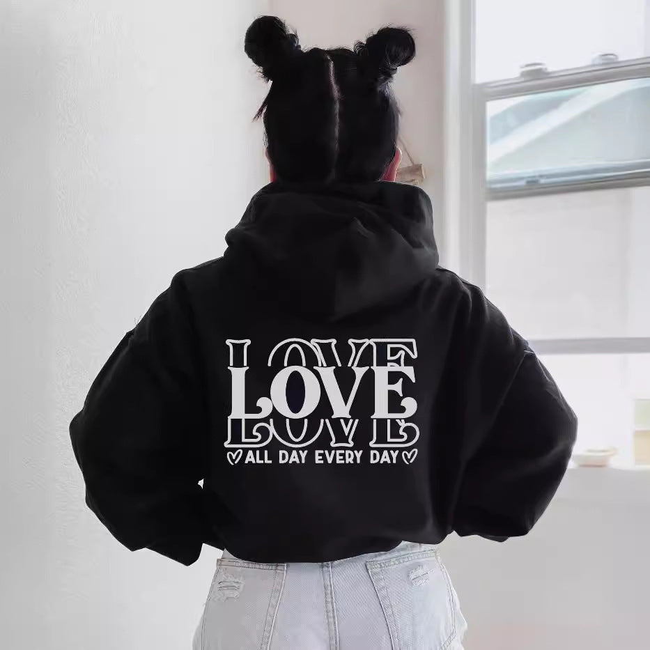 Women's hoodie with creative lettering Chic & Stil