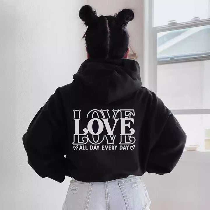 Women's hoodie with creative lettering Chic & Stil