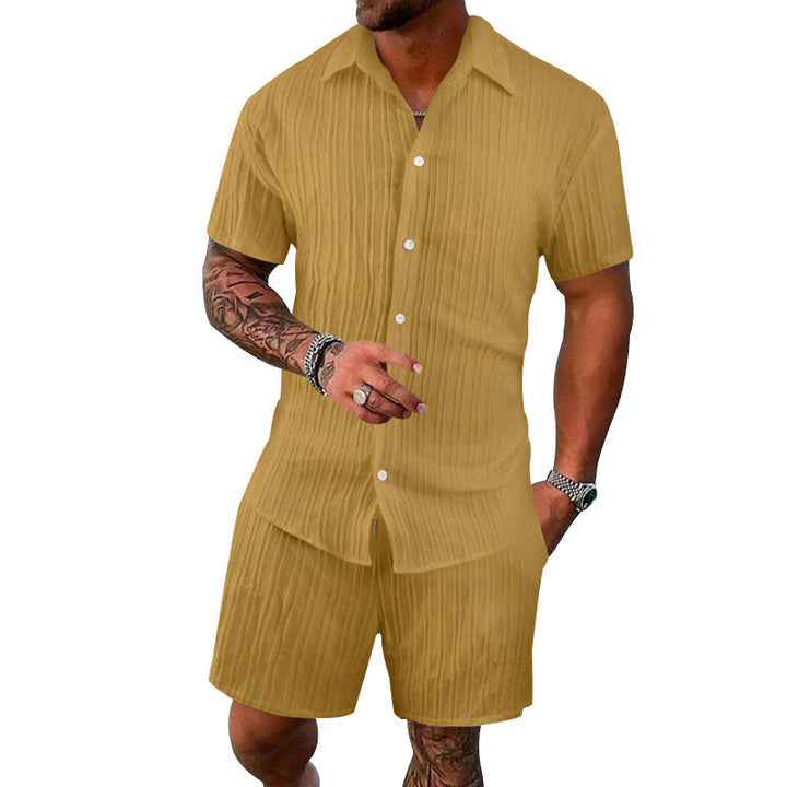 Men's short-sleeve shirt and structured design shorts Lune London