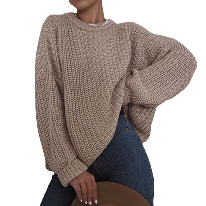 Chunky knit sweater for women with a relaxed fit and oversized sleeves Lune London