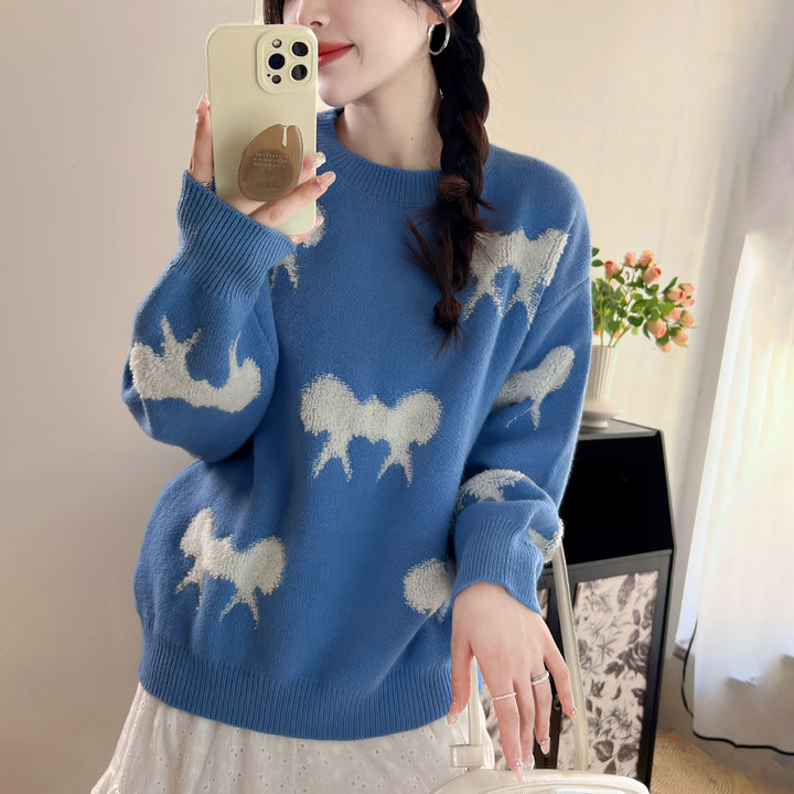 Pull femme à motifs avec motif animal élégant et coupe décontractée Chic & Stil