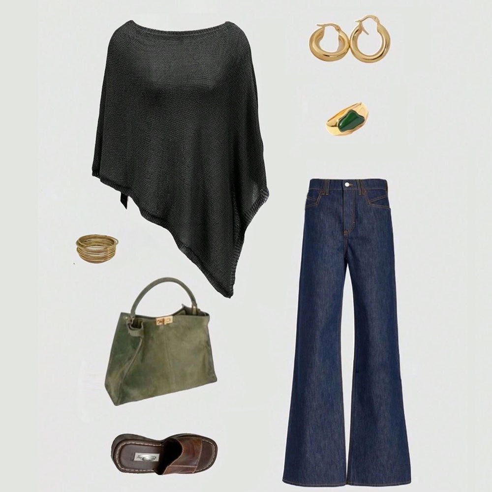 Chic & Stil Elegant and stylish poncho blouse for women