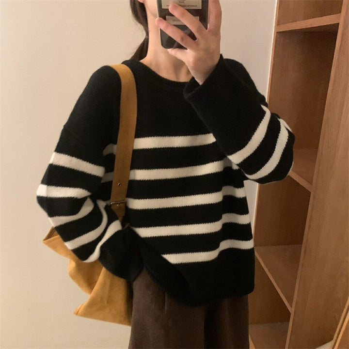 Women Striped Casual Sweater in Soft Material Lune London