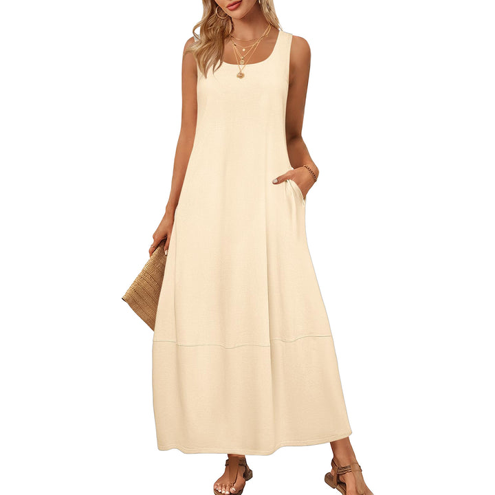 Casual cut maxi dress for women with practical pockets Lune London