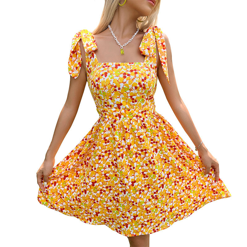 Lune London Women's Floral Print Summer Dress