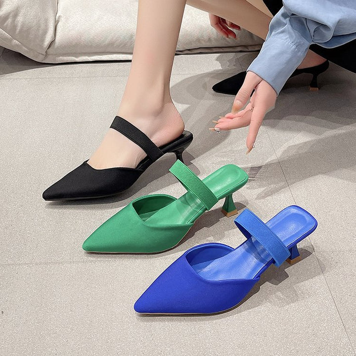 Ladies Slingback Pumps with an elegant pointed design and a comfortable heel strap Lune London